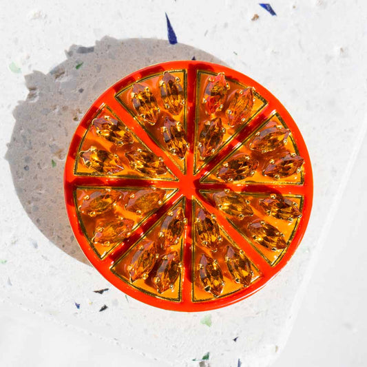 Half Orange Brooch