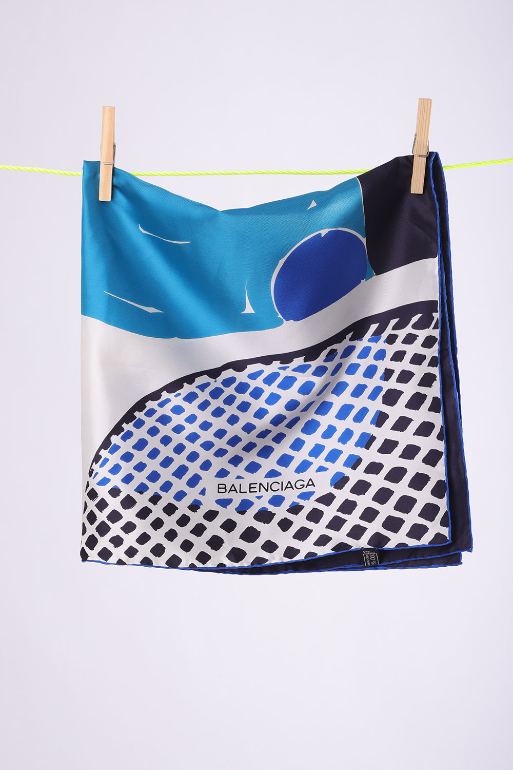 BALENCIAGA Blue, Aqua & navy abstract