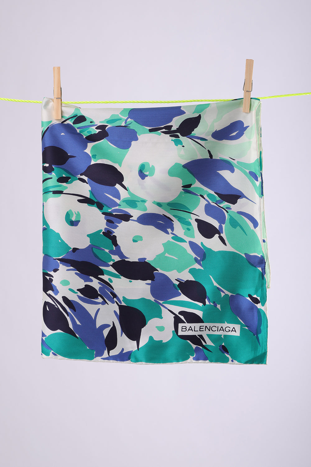BALENCIAGA Mint & blue floral