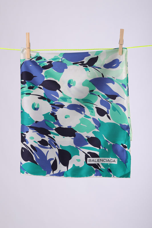 BALENCIAGA Mint & blue floral