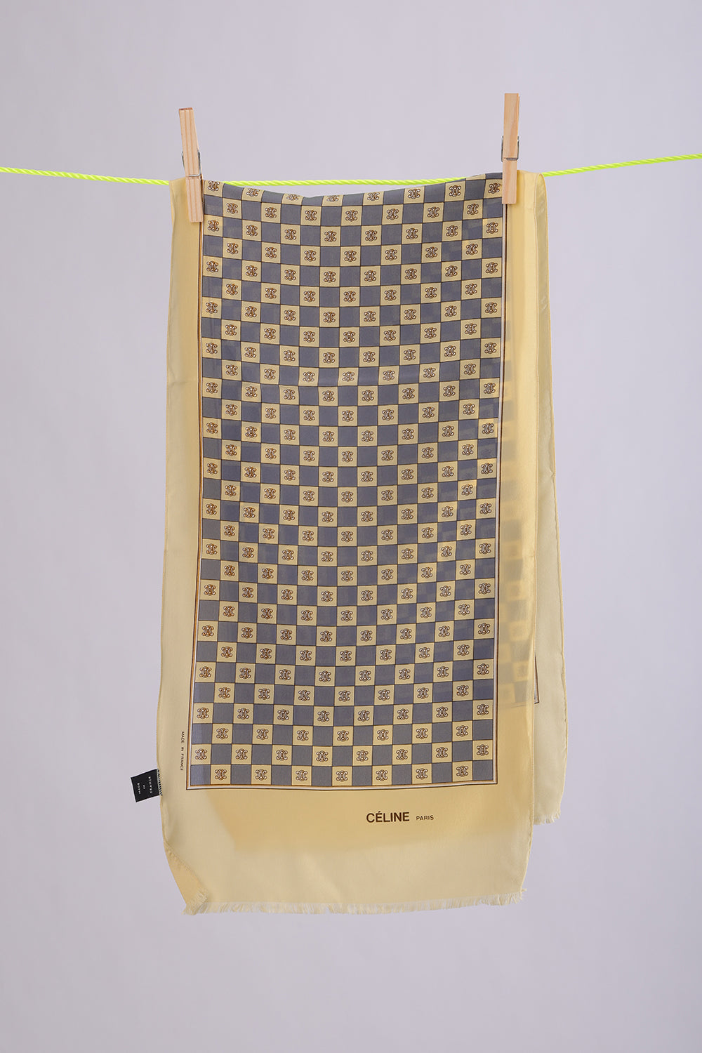 CELINE Yellow base with blue squares