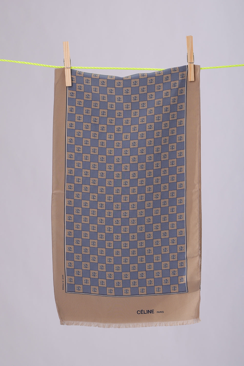 CELINE Greige base with denim squares