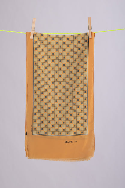 CELINE Orange base with butter yellow squares