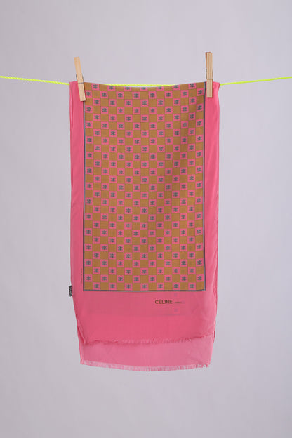 CELINE Pink base with beige squares