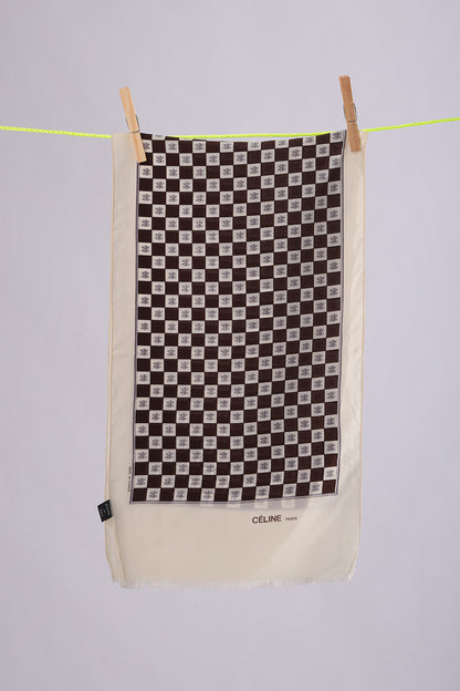 CELINE Cream base with brown squares