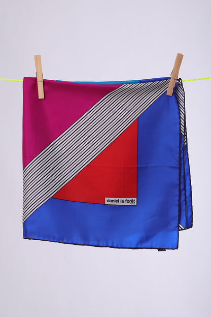 DANIEL LA FORET Electric blue frame, with red cardinal & truquoise