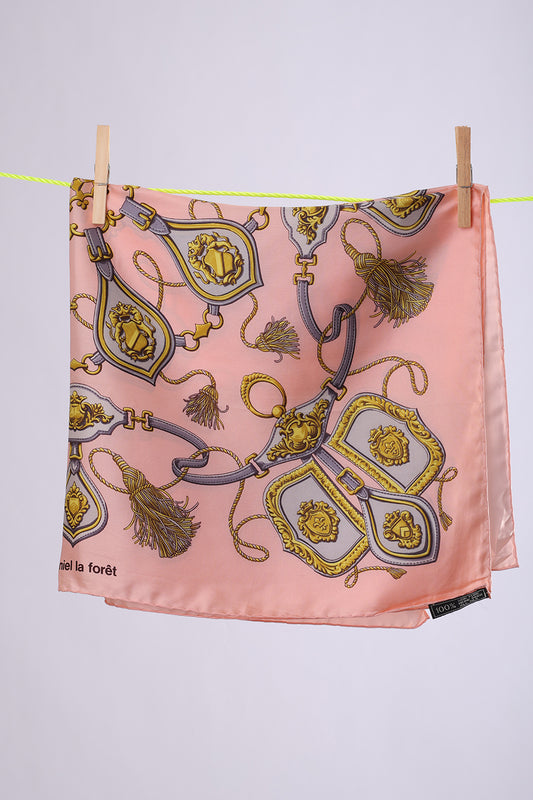 DANILE LA FORET Ligh pink with grey & yellow tassels