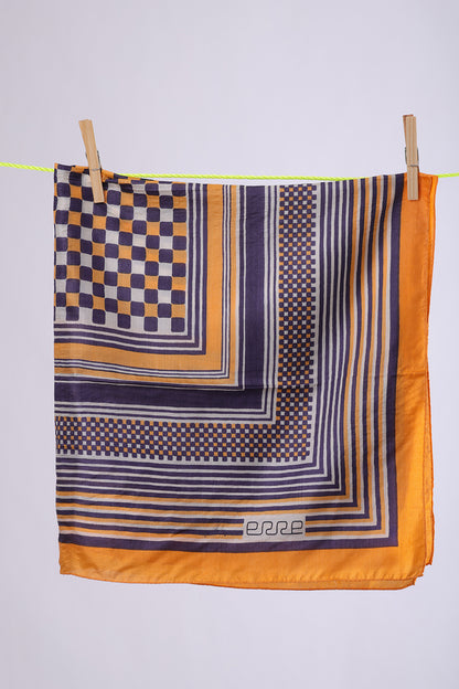 ERRE Orange & Navy checkered