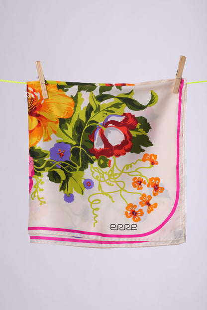ERRE Cream base with pink frame floral
