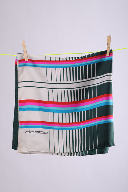 D'ESTE Forest green, turquoise, fuschia & red