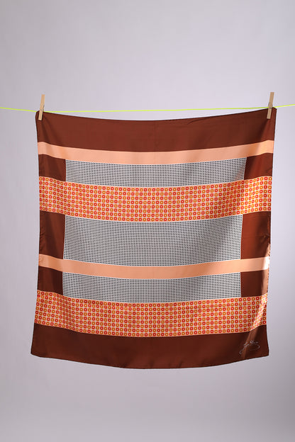 JEAN DAIX Brown & orange with black polka dots