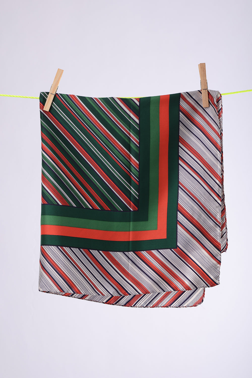 NO BRAND Green & Coral stripes frame