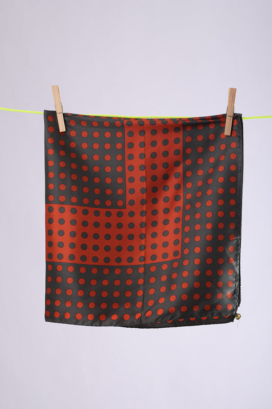 NO BRAND POLKA DOTS orange & olive