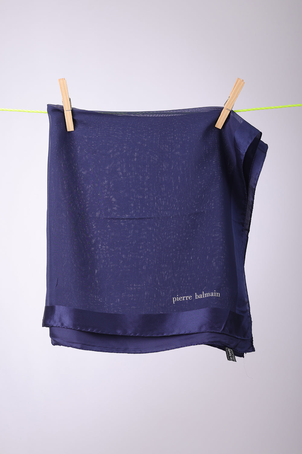 PIERRE BALMAIN - SCARF Navy see through with silk frame