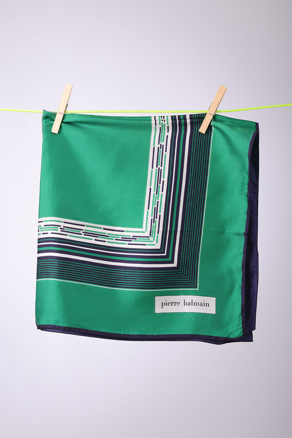 PIERRE BALMAIN - SCARF Navy & green opposite