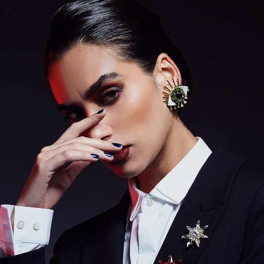 EYE Green Earrings