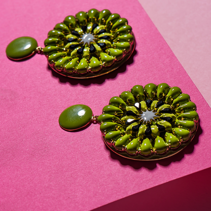 Kiwi Long Earrings