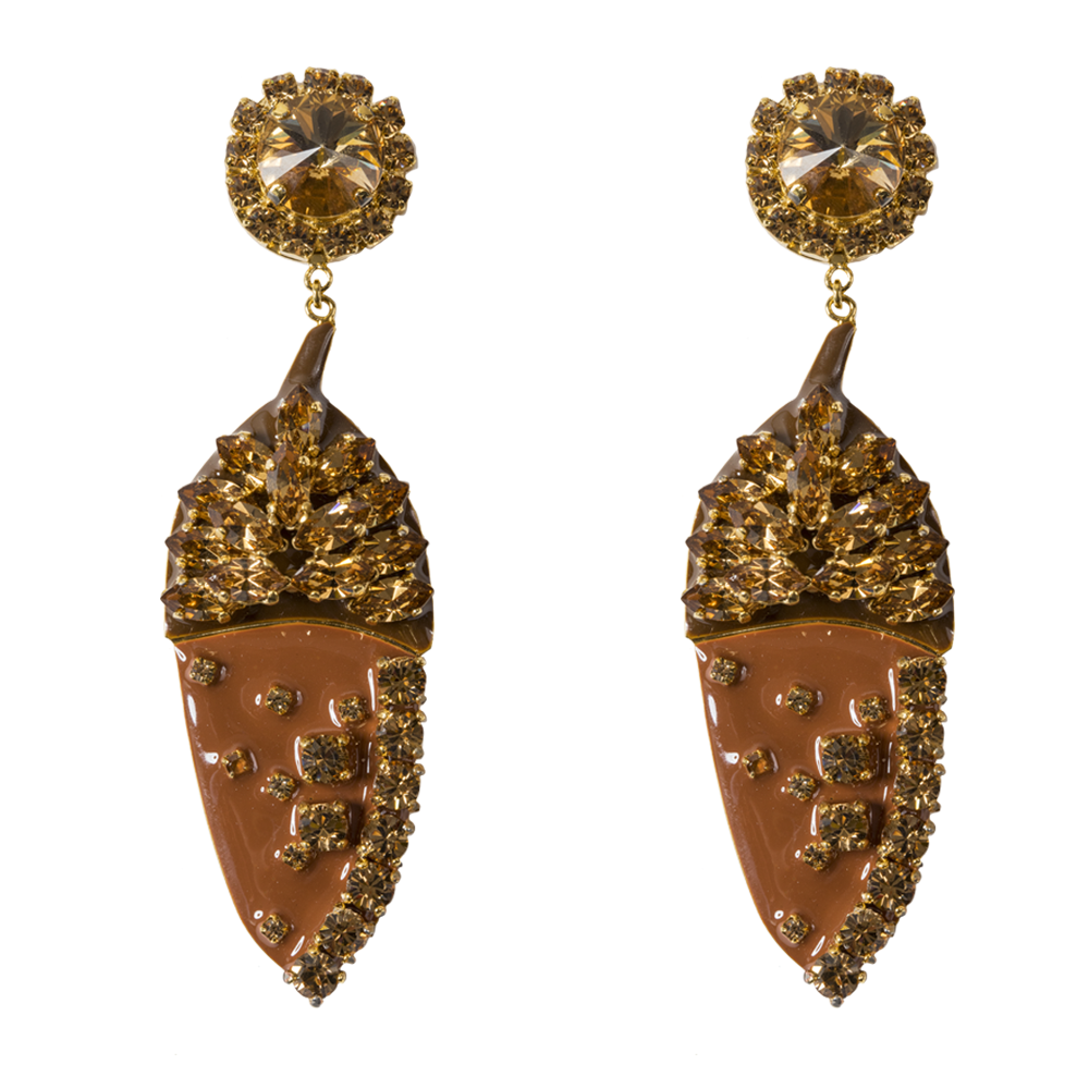 Oak Long Earrings