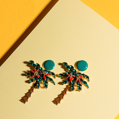 Palm Tree Long Earrings