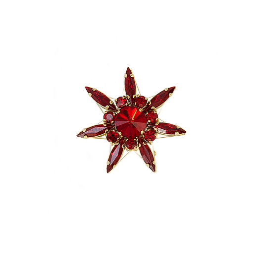 STAR Red Brooch