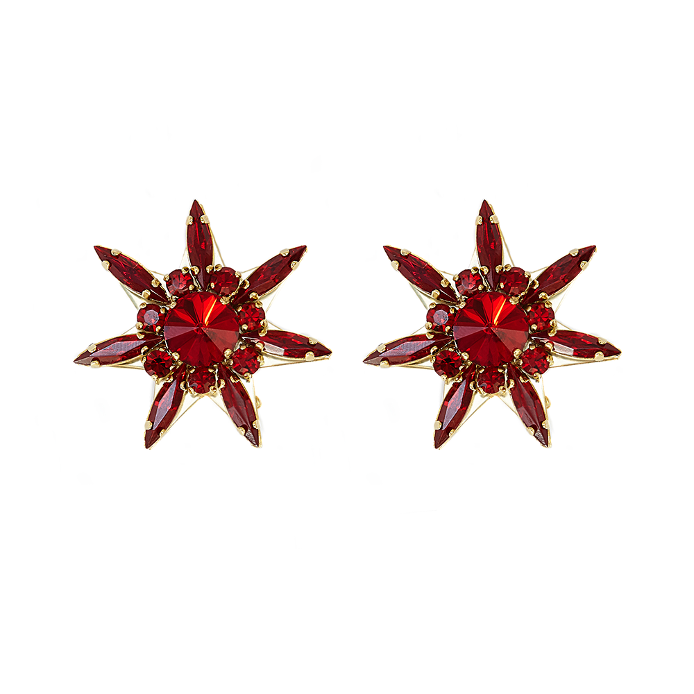 STAR Red Earrings