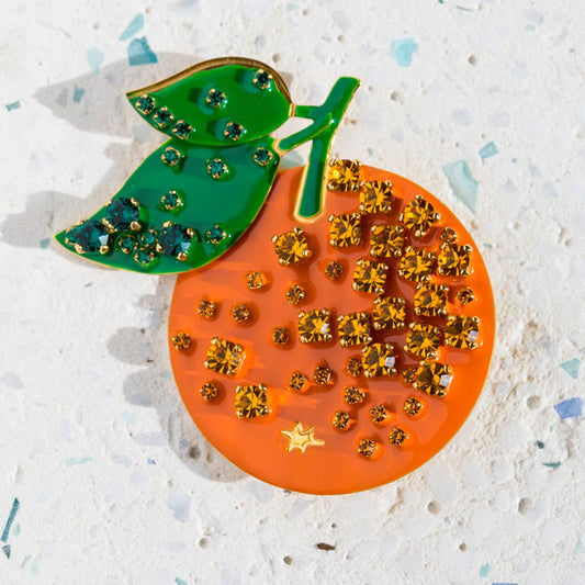 Orange Brooch