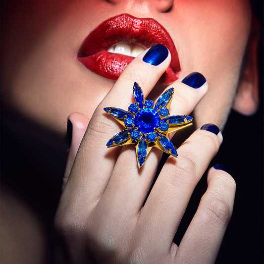 STAR Blue Brooch