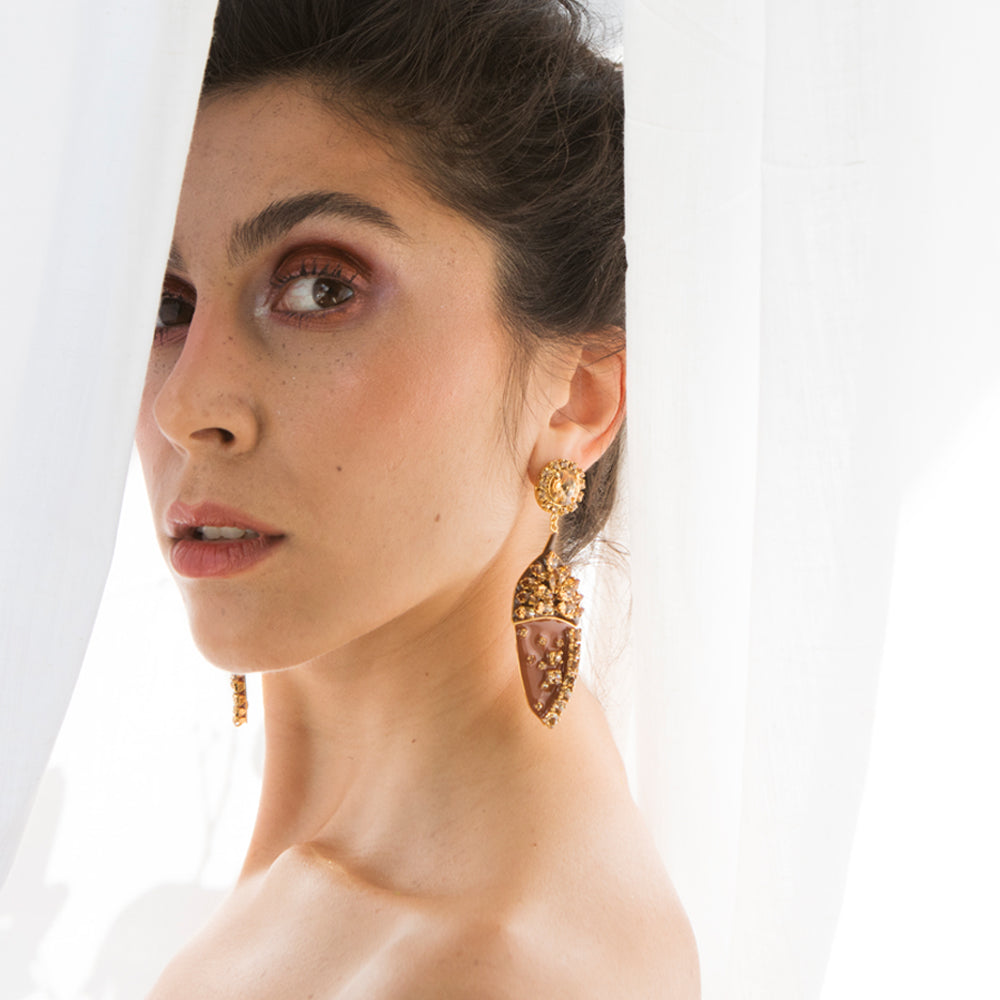 Oak Long Earrings
