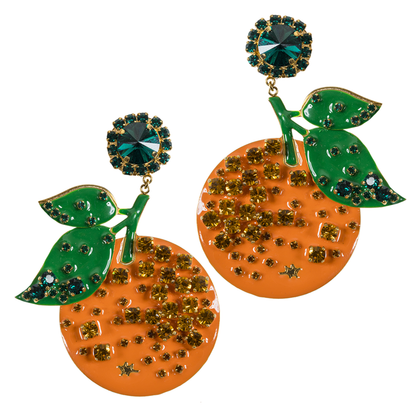 Orange Long Earrings